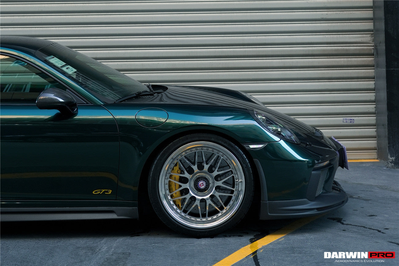 Faldones laterales de fibra de carbono DarwinPRO 2017-2019 Porsche 911 991.2 GT3 solo estilo BKSS