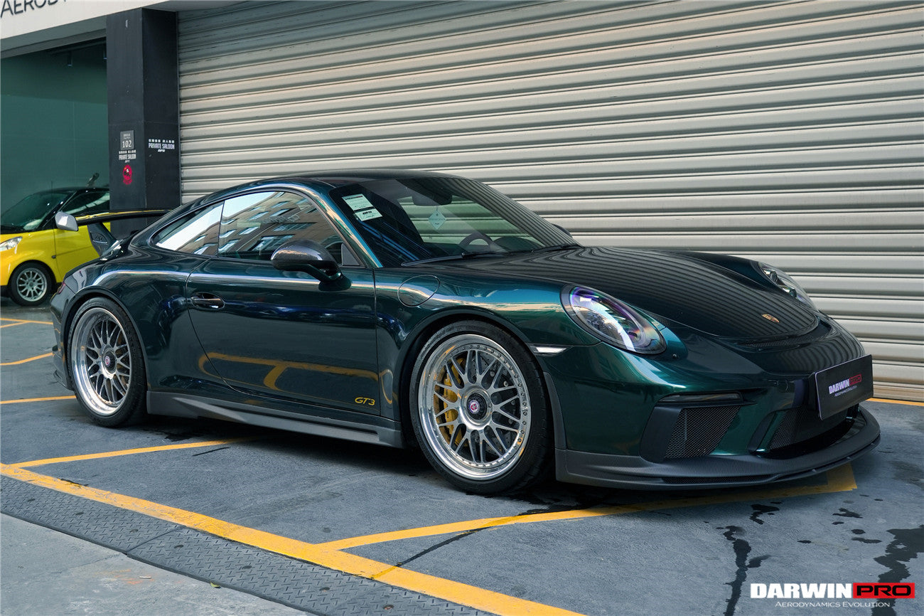 Faldones laterales de fibra de carbono DarwinPRO 2017-2019 Porsche 911 991.2 GT3 solo estilo BKSS