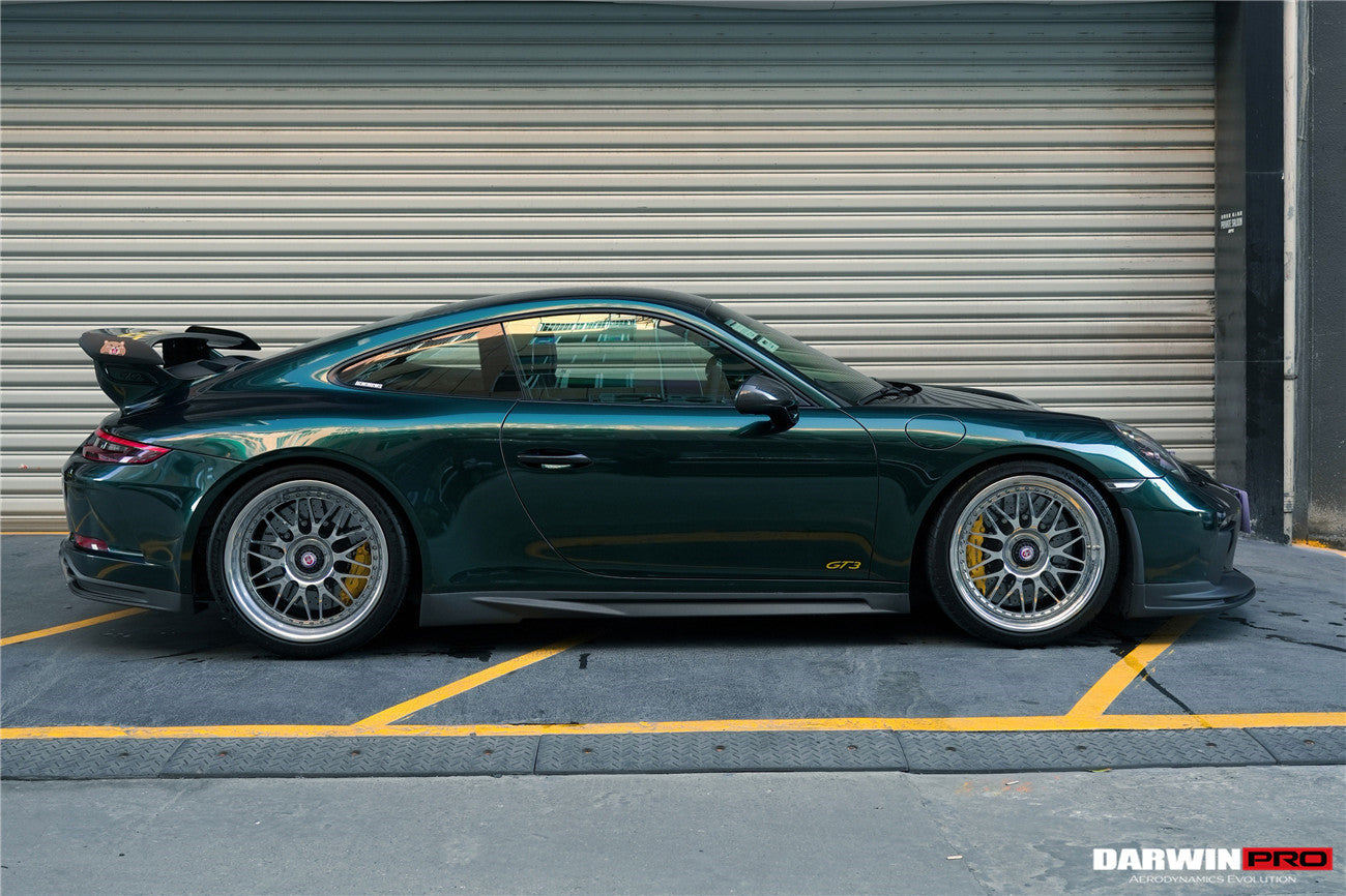 Faldones laterales de fibra de carbono DarwinPRO 2017-2019 Porsche 911 991.2 GT3 solo estilo BKSS