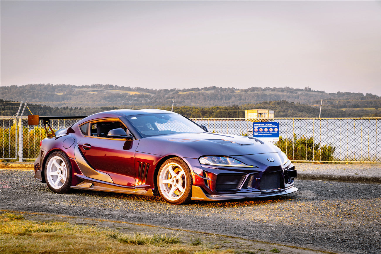 DarwinPRO 2019-UP Toyota GR Supra (J29 & DB) A90 A91 BKSSII Style Part Carbon Fiber Side Skirts & Fender