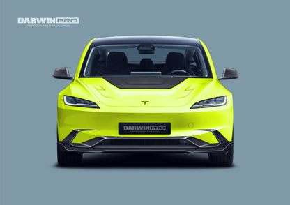 Borde delantero DarwinPRO 2024-2026 Tesla Model 3 Highland RWD AWD con diseño IMP de fibra de carbono (NO APTO PARA RENDIMIENTO)