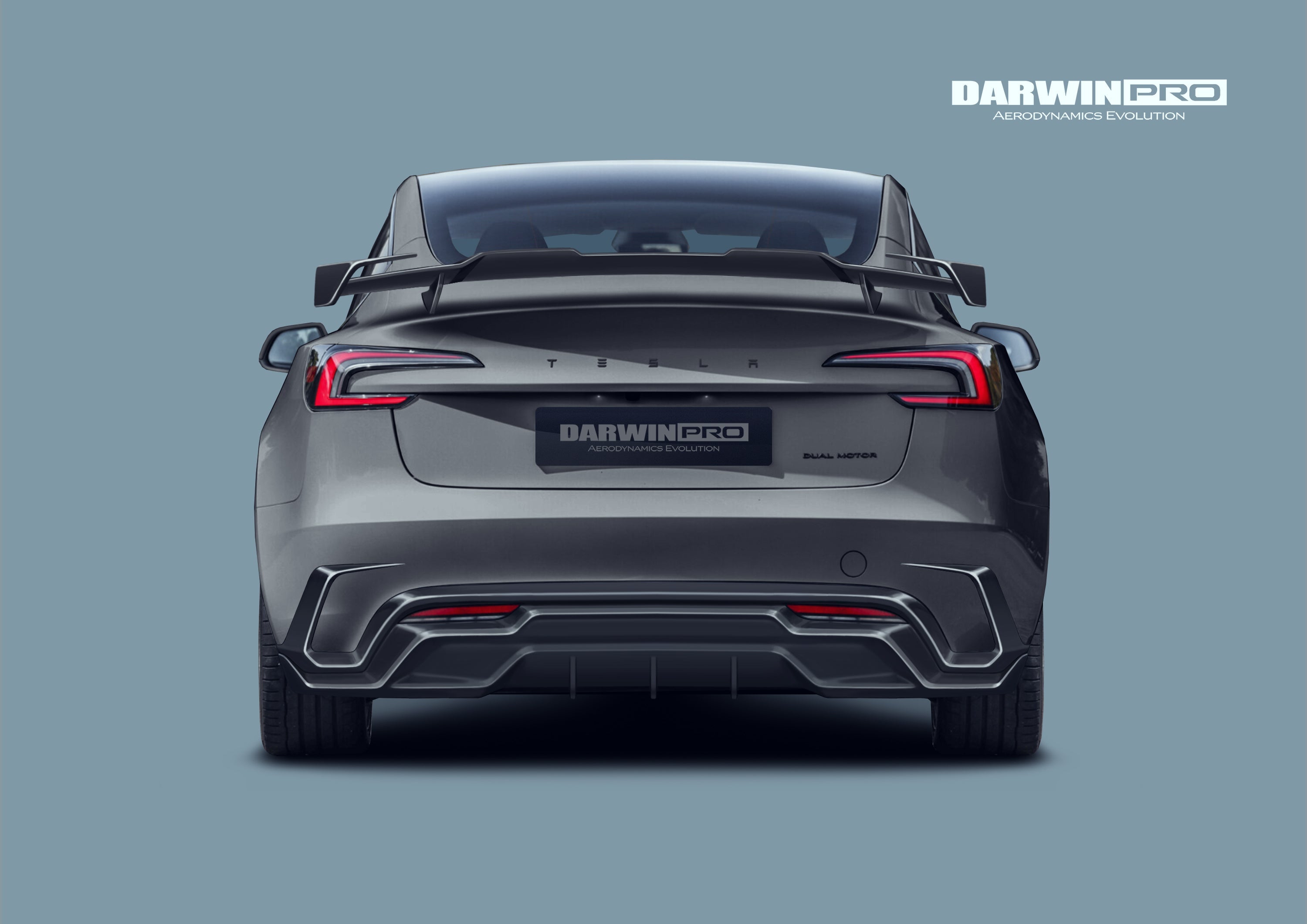 Kit de carrocería DarwinPRO 2024-2026 Tesla Model 3 Highland RWD AWD con diseño IMP de fibra de carbono