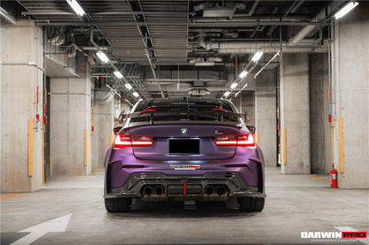 DarwinPRO 2021-UP BMW M3 G80 BKSSII Style Rear Bumper With Exhaust Tips