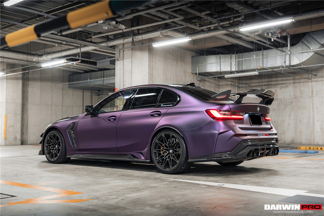 DarwinPRO 2021-UP BMW M3 G80 BKSSII Style Rear Bumper With Exhaust Tips