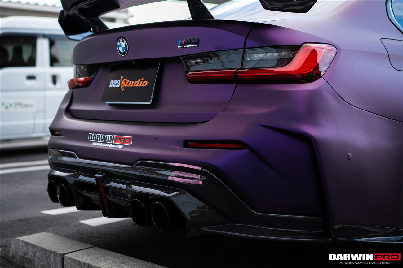 DarwinPRO 2021-UP BMW M3 G80 BKSSII Style Rear Bumper With Exhaust Tips
