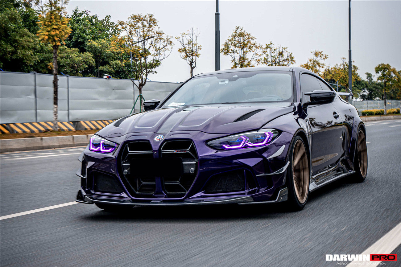 Parachoques delantero, guardabarros delantero y faldones laterales estilo DarwinPRO BKSSII | BMW M4 G82 G83 (2021 en adelante)