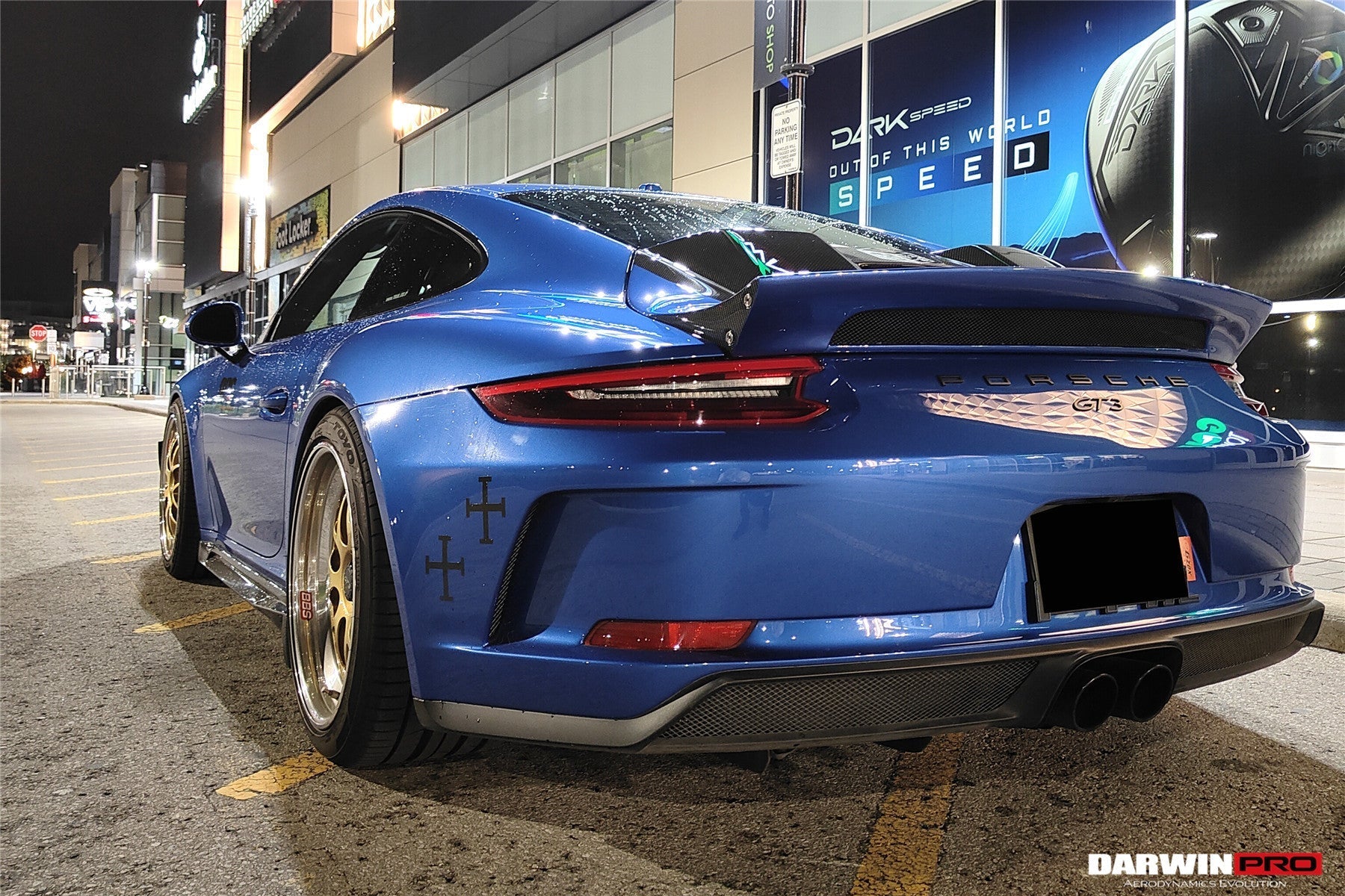 DarwinPRO Darwinpro 2017-2019 Porsche 911 991.2 GT3 Only GT2RS Style Ducktail Spoiler with LED Light
