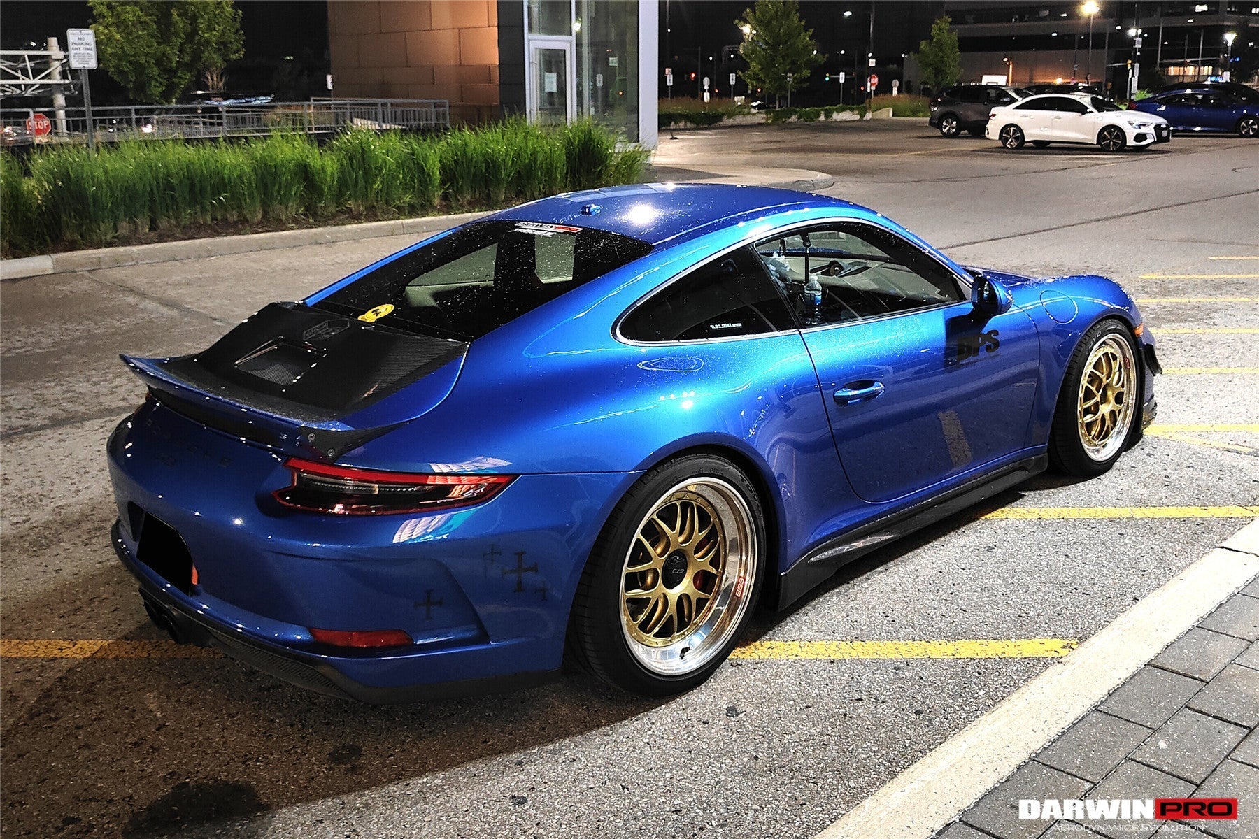 DarwinPRO Darwinpro 2017-2019 Porsche 911 991.2 GT3 Only GT2RS Style Ducktail Spoiler with LED Light