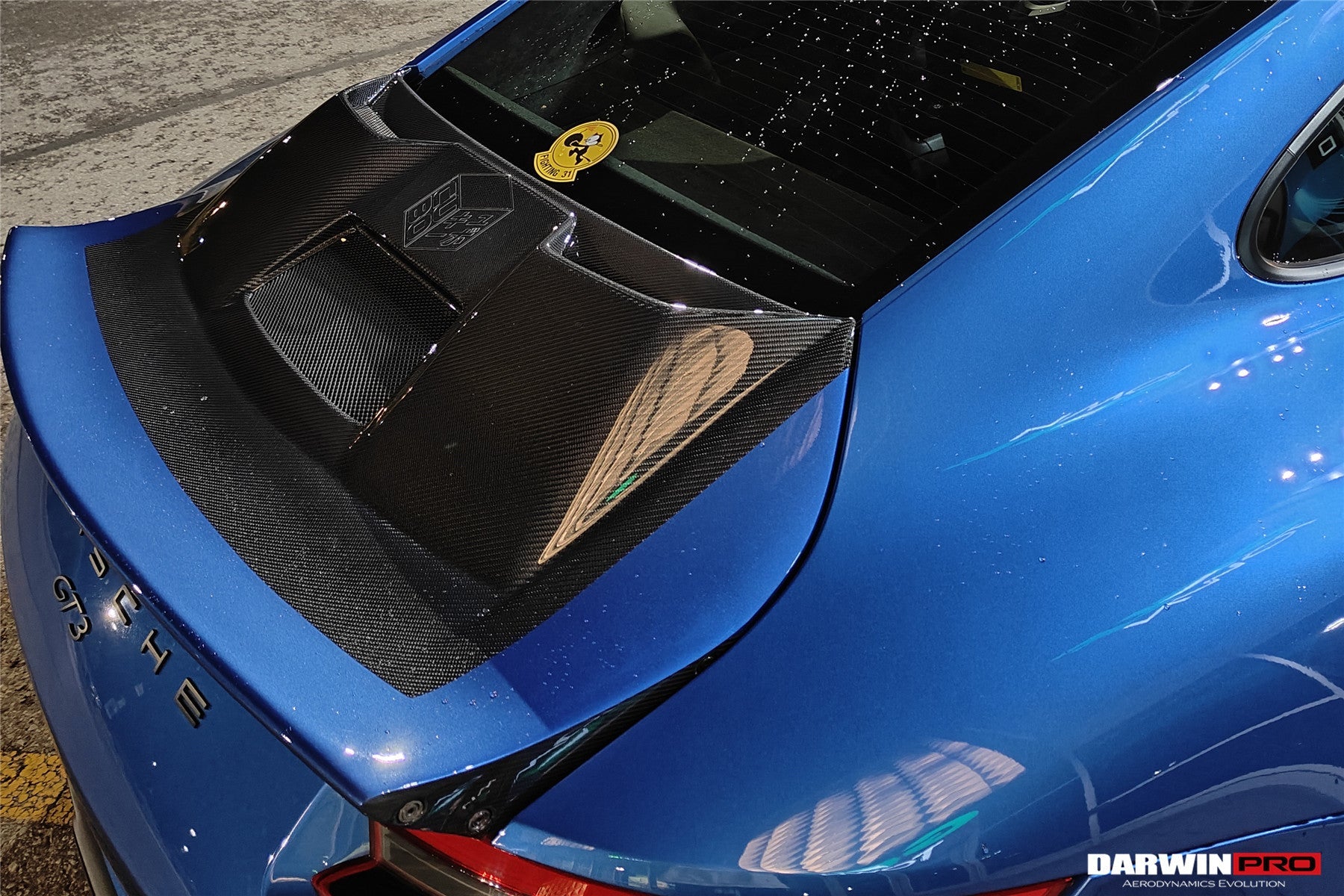 DarwinPRO Darwinpro 2017-2019 Porsche 911 991.2 GT3 Only GT2RS Style Ducktail Spoiler with LED Light