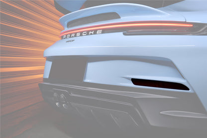 Carbonado 2019-2024 Porsche 911 992 Carrera    S    4    4S    Targa    Cabriolet GT3 Style Rear Bumper Red Reflector Panels