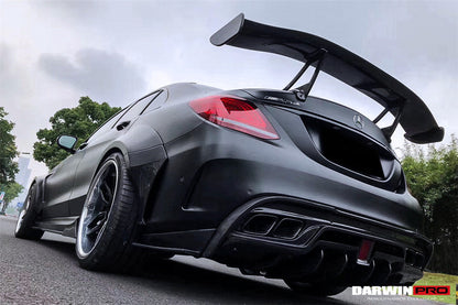 DarwinPRO 2015-2021 Mercedes Benz W205 C63 S AMG Sedan IMP Performance Carbon Fiber Rear Diffuser with Caps