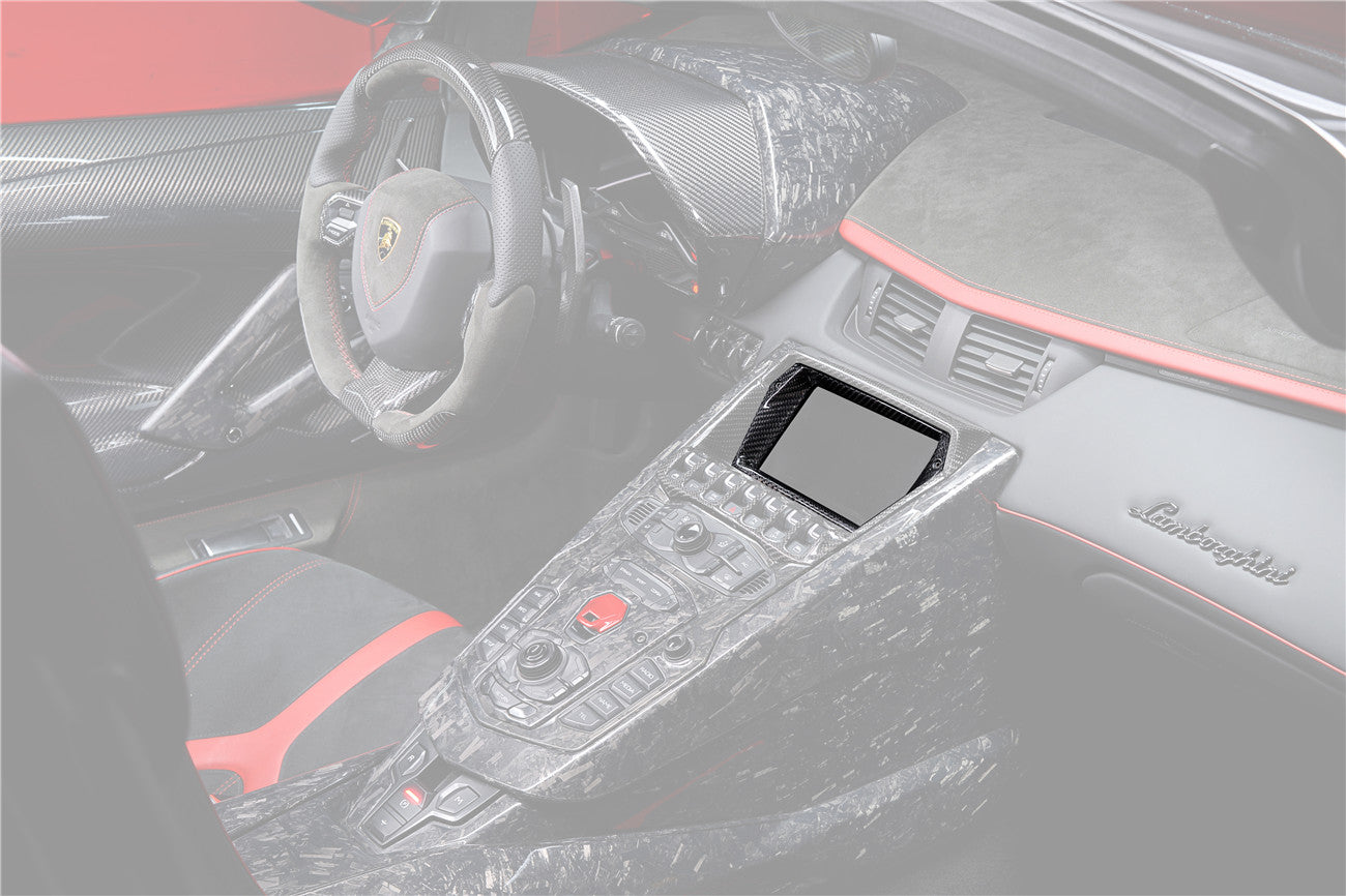 Carbonado 2011-2016 Lamborghini Aventador LP700 LP720 LP750 SV OE Style Carbon Fiber Navigation Screen Inner Trim (1PCS)