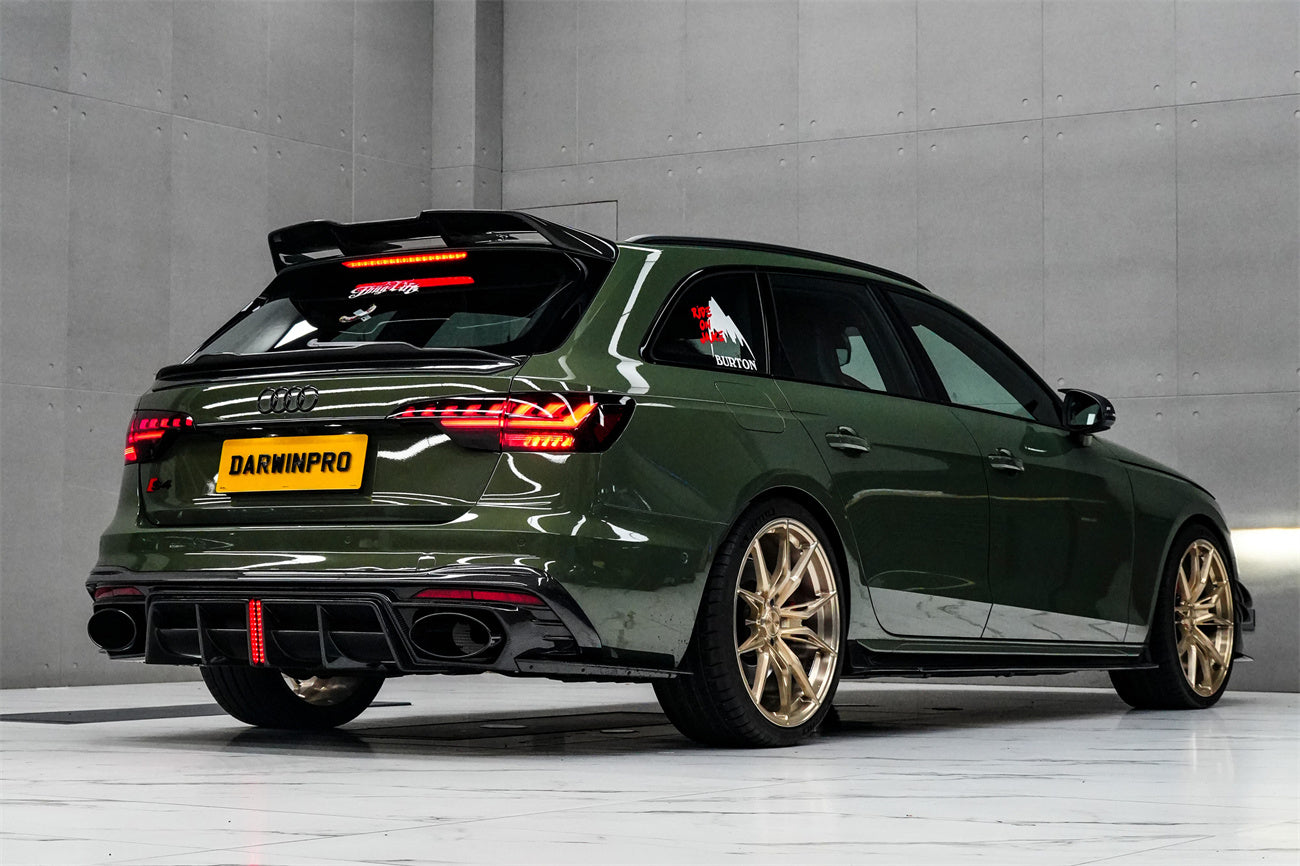 Difusor trasero de fibra de carbono con puntas de escape DarwinPRO 2020-2025 Audi S4 Avant B9.5 BKSS Style