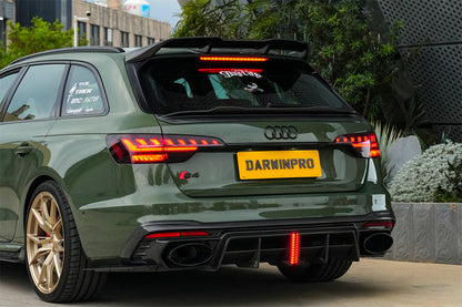 Difusor trasero de fibra de carbono con puntas de escape DarwinPRO 2020-2025 Audi S4 Avant B9.5 BKSS Style