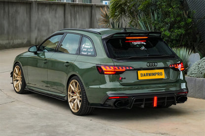 Difusor trasero de fibra de carbono con puntas de escape DarwinPRO 2020-2025 Audi S4 Avant B9.5 BKSS Style