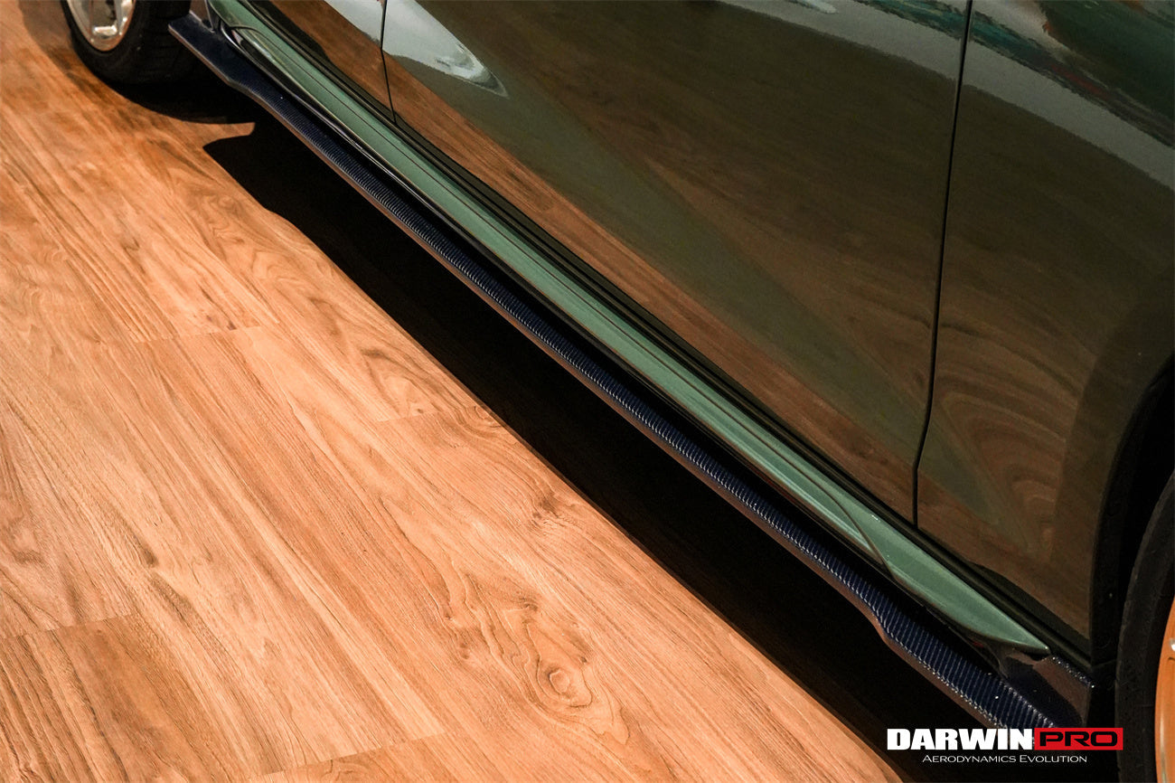 DarwinPRO 2020-2025 Audi S4 Avant B9.5 BKSS Style Carbon Fiber  Add On Side skirts Under Board