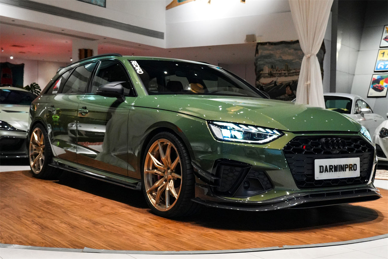 DarwinPRO 2020-2025 Audi S4 Avant B9.5 BKSS Style Carbon Fiber  Add On Side skirts Under Board