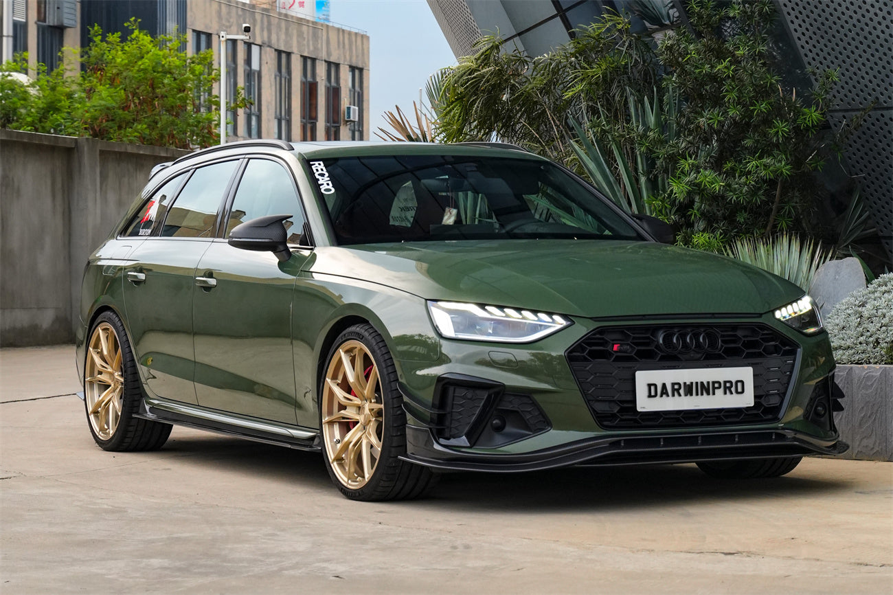 DarwinPRO 2020-2025 Audi S4 Avant B9.5 BKSS Style Carbon Fiber  Add On Side skirts Under Board