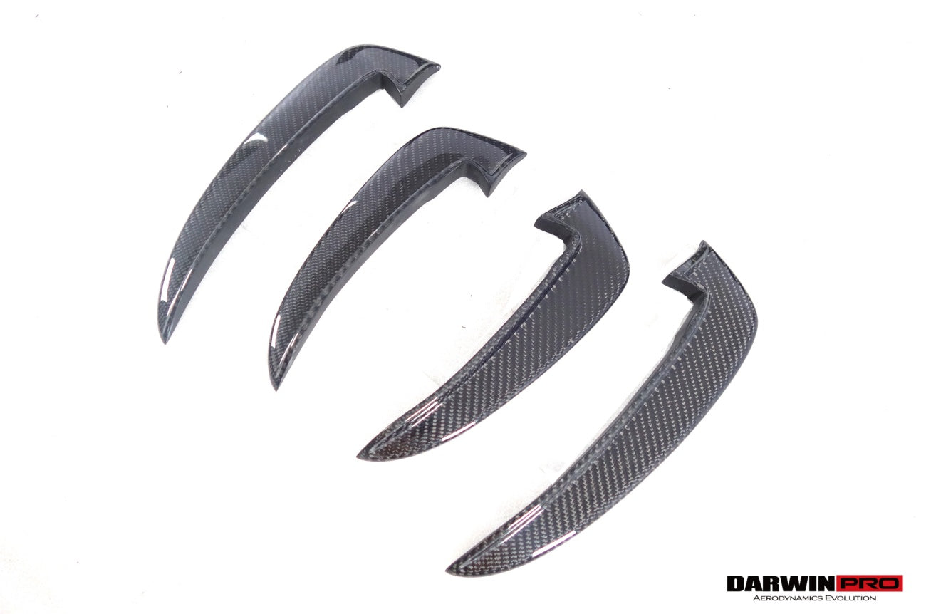 DarwinPRO 2020-2025 Audi S4 Avant B9.5 BKSS Style Carbon Fiber Front Bumper Canards