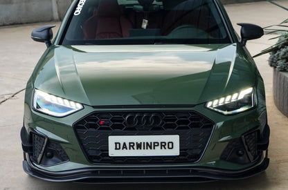 DarwinPRO 2020-2025 Audi S4 Avant B9.5 BKSS Style Carbon Fiber Front Bumper Canards