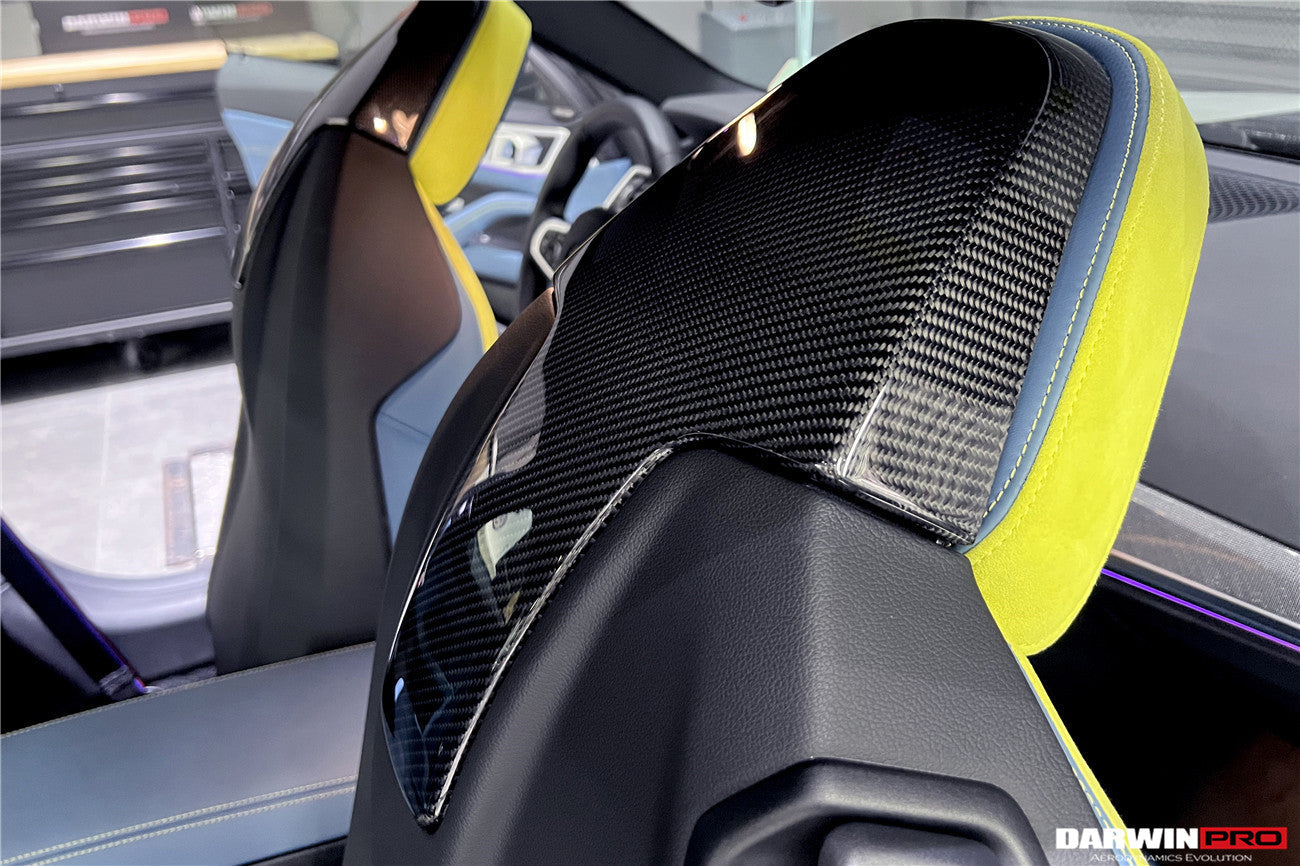 Funda de fibra de carbono para respaldo de asiento de BMW M3 G80 de DarwinPRO (2021 en adelante)