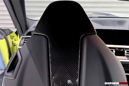 Funda de fibra de carbono para respaldo de asiento de BMW M3 G80 de DarwinPRO (2021 en adelante)