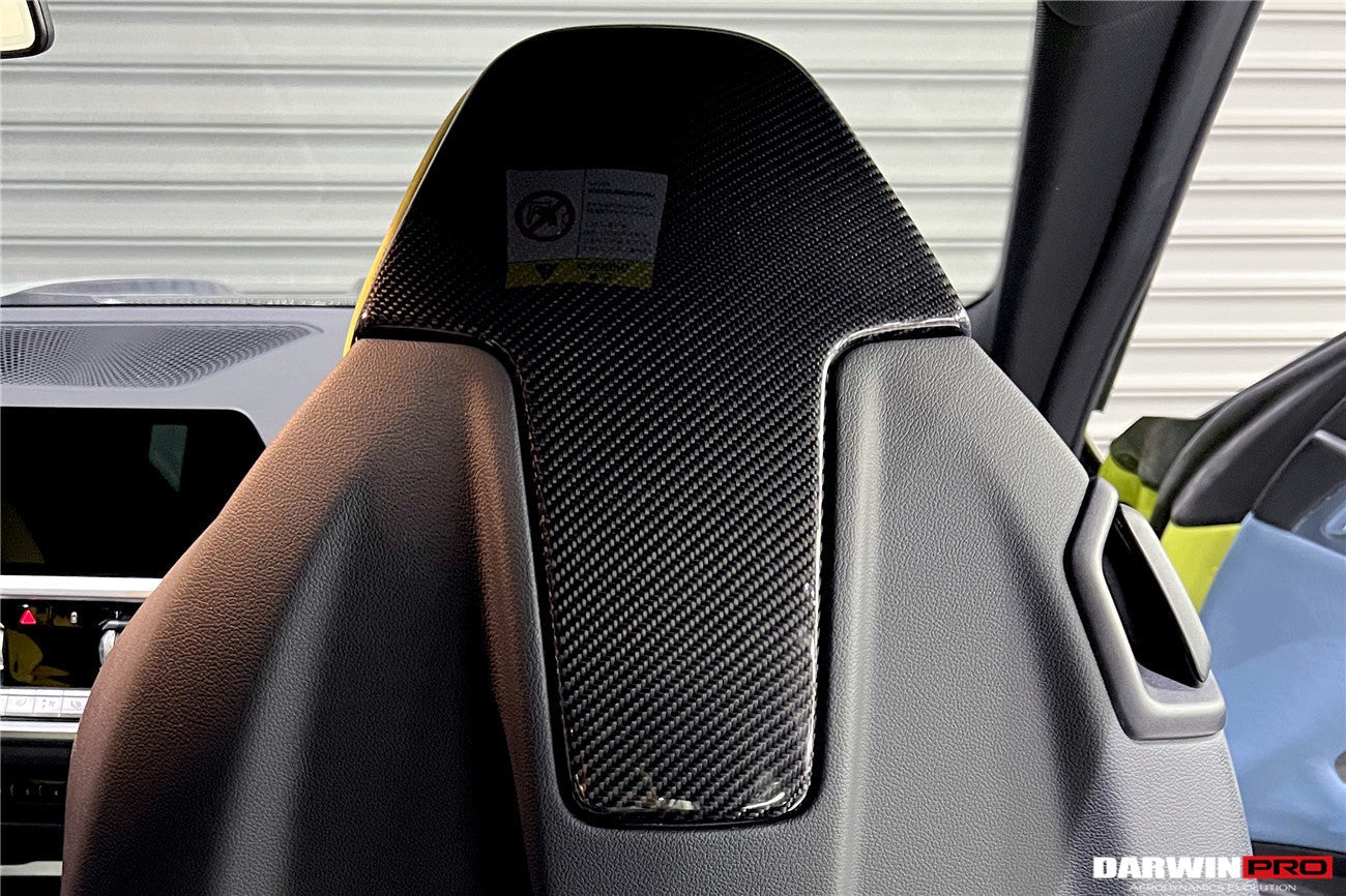 Funda de fibra de carbono para respaldo de asiento de BMW M3 G80 de DarwinPRO (2021 en adelante)