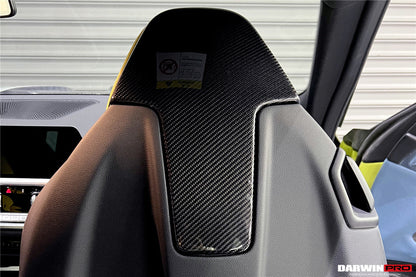 Funda de fibra de carbono para respaldo de asiento de BMW M3 G80 de DarwinPRO (2021 en adelante)
