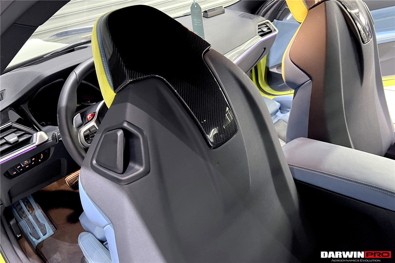 Funda de fibra de carbono para respaldo de asiento de BMW M3 G80 de DarwinPRO (2021 en adelante)