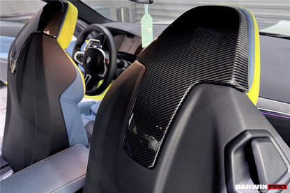 Funda de fibra de carbono para respaldo de asiento de BMW M3 G80 de DarwinPRO (2021 en adelante)