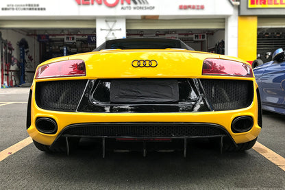 DarwinPRO DPGT Style Rear Bumper With Exhaust Tips | 2006-2015 Audi R8 Coupe and Spyder