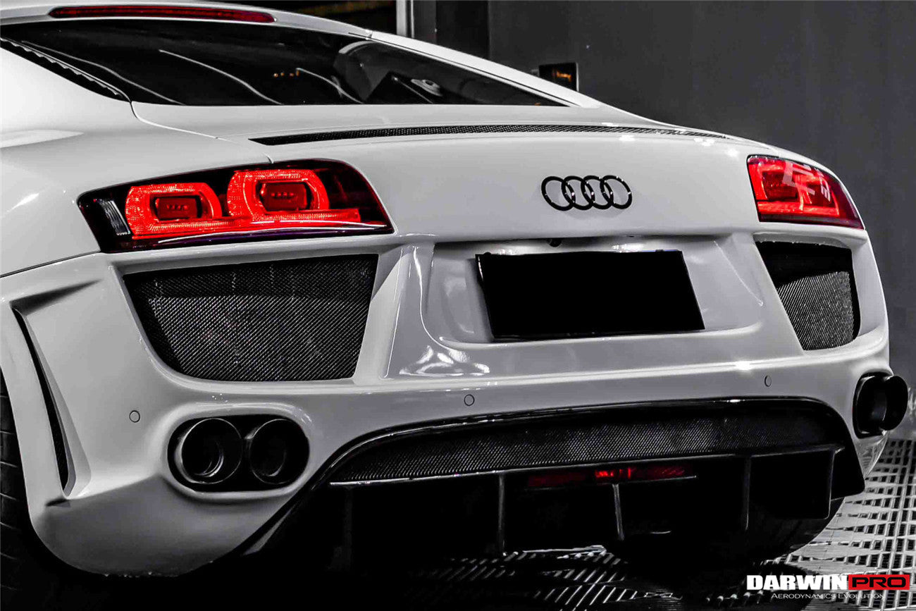 DarwinPRO DPGT Style Rear Bumper With Exhaust Tips | 2006-2015 Audi R8 Coupe and Spyder