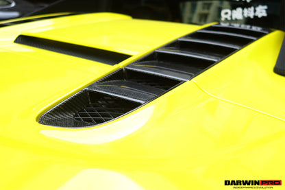 Cubierta de toma de aire del maletero de fibra de carbono DarwinPRO 2010-2012 Audi R8 Spyder