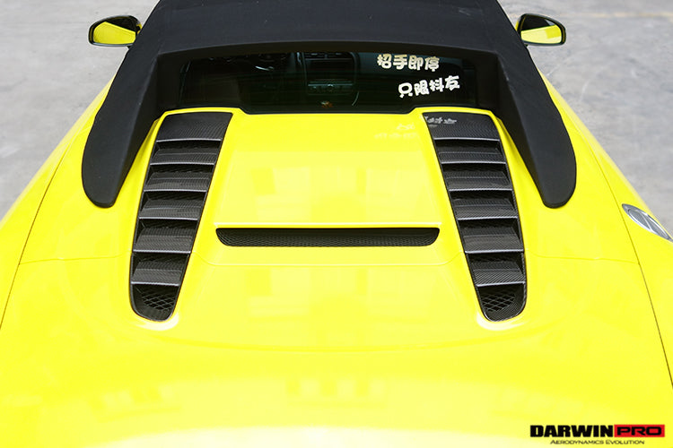 Cubierta de toma de aire del maletero de fibra de carbono DarwinPRO 2010-2012 Audi R8 Spyder