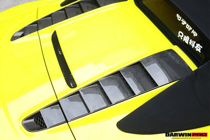 Cubierta de toma de aire del maletero de fibra de carbono DarwinPRO 2010-2012 Audi R8 Spyder