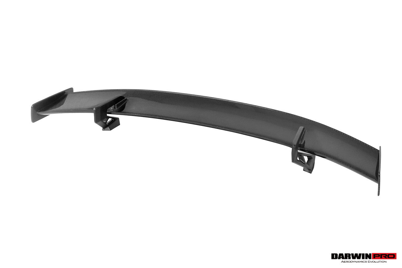 DarwinPRO 2016-2025 Audi R8 GEN2 Coupe & Spyder Performance Parts Style Dry Carbon Fiber Trunk Wing with Aluminum Legs