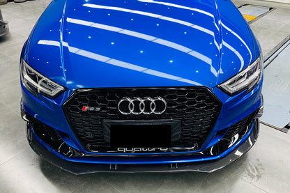 DarwinPRO 2017-2020 Audi RS3 8V.2 Sedan and Sportback BKSS Style Carbon Fiber Front Lip