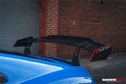 DarwinPRO 2016-2025 Audi R8 GEN2 V10 PLUS Coupe ONLY IMPII Carbon Fiber Trunk Wing with  Base