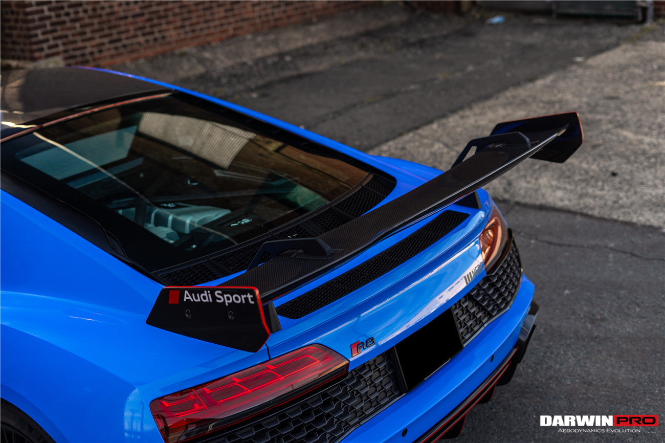 DarwinPRO 2016-2025 Audi R8 GEN2 V10 PLUS Coupe ONLY IMPII Carbon Fiber Trunk Wing with  Base