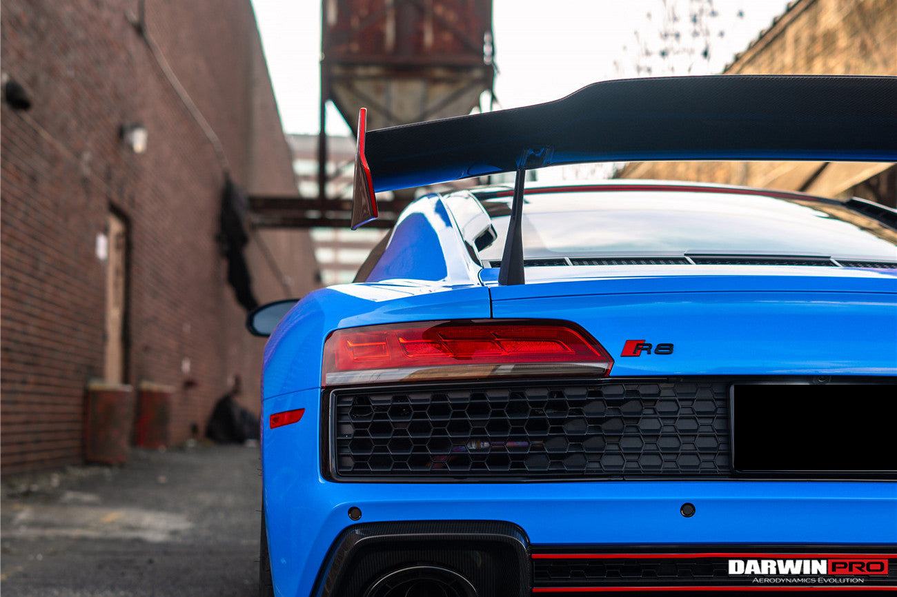 DarwinPRO 2016-2025 Audi R8 GEN2 V10 PLUS Coupe ONLY IMPII Carbon Fiber Trunk Wing with  Base