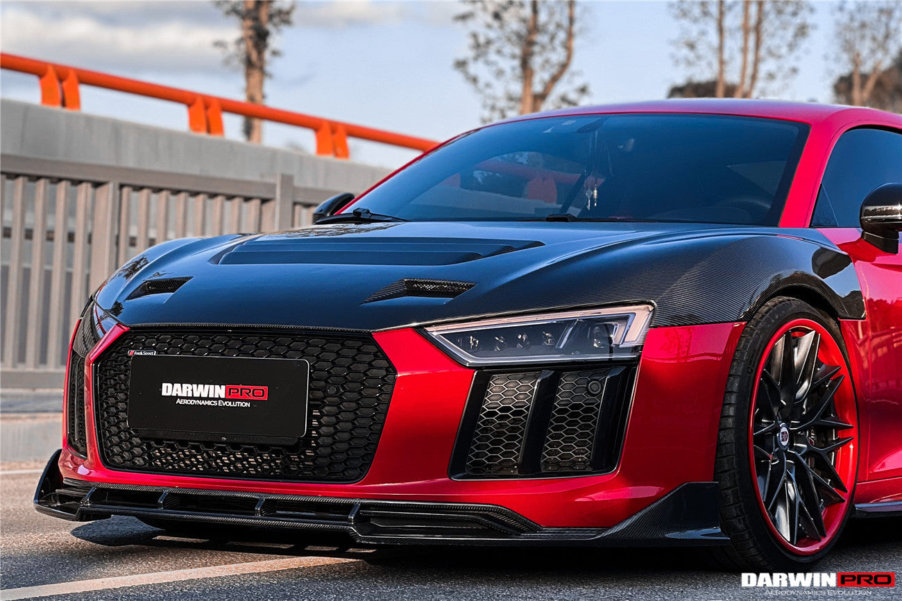 Borde delantero de fibra de carbono DarwinPRO 2016-2018 Audi R8 GEN2 Coupé y Spyder iMP Performance