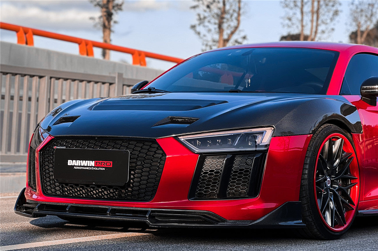 Borde delantero de fibra de carbono DarwinPRO 2016-2018 Audi R8 GEN2 Coupé y Spyder iMP Performance