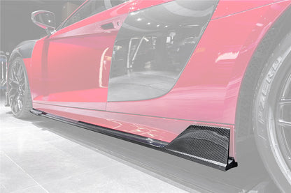Faldones laterales de fibra de carbono DarwinPRO 2016-2018 Audi R8 Coupe iMP Performance debajo del tablero