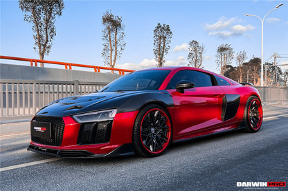 Faldones laterales de fibra de carbono DarwinPRO 2016-2018 Audi R8 Coupe iMP Performance debajo del tablero