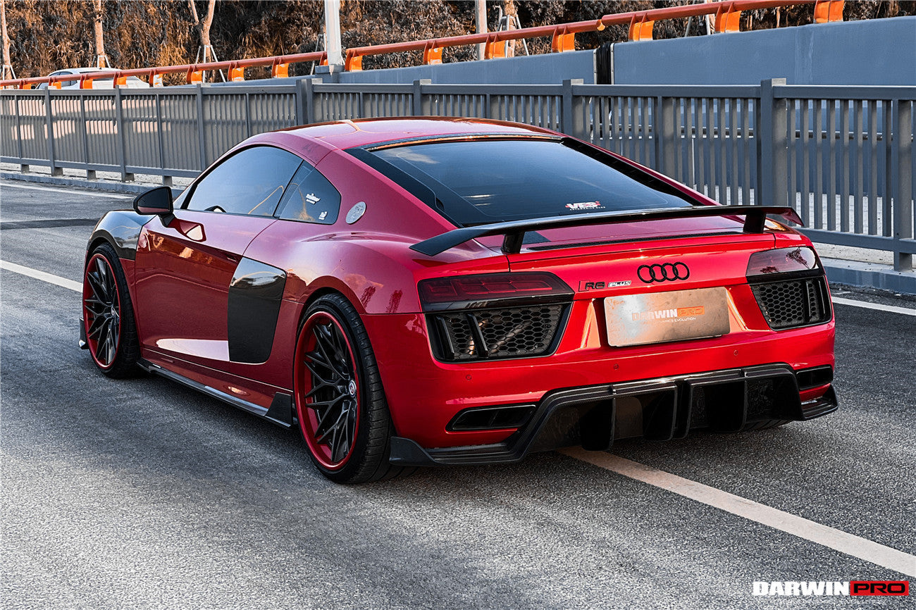 Faldones laterales de fibra de carbono DarwinPRO 2016-2018 Audi R8 Coupe iMP Performance debajo del tablero