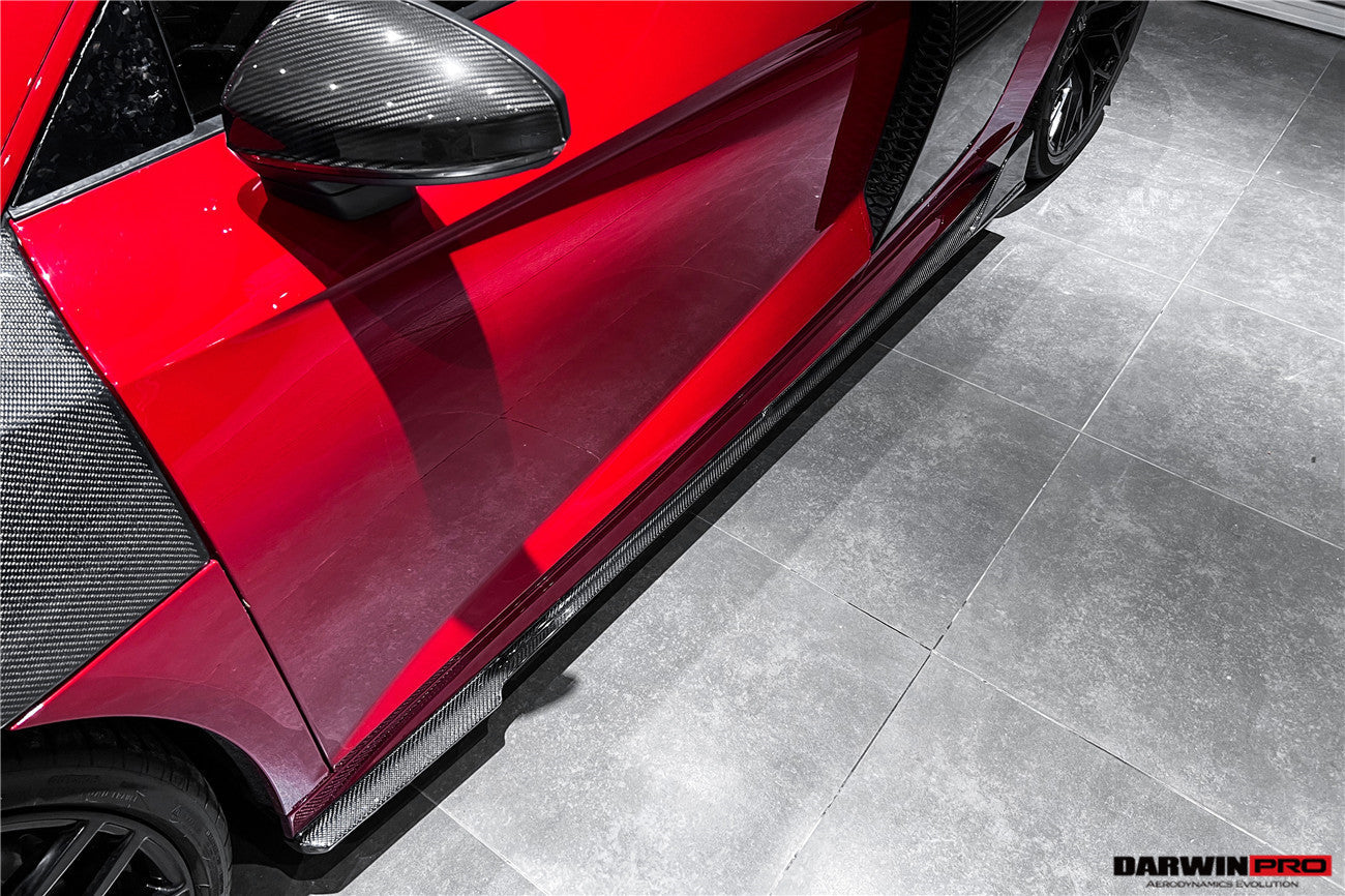 Faldones laterales de fibra de carbono DarwinPRO 2016-2018 Audi R8 Coupe iMP Performance debajo del tablero
