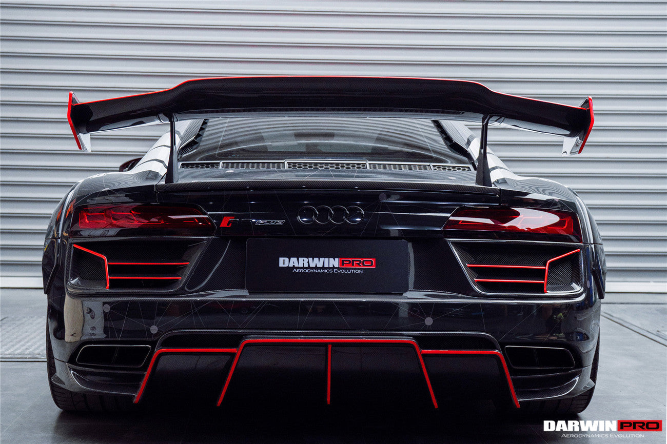 DarwinPRO 2016-2025 Audi R8 GEN2 V10 PLUS Coupe ONLY IMPII Carbon Fiber Trunk Wing with  Base