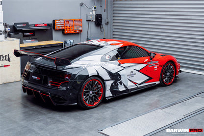 DarwinPRO 2016-2025 Audi R8 GEN2 V10 PLUS Coupe ONLY IMPII Carbon Fiber Trunk Wing with  Base