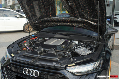 DarwinPRO 2019-2025 Audi RS6 Avant C8 & RS7 C8 Quattro OEM Style Dry Carbon Fiber Engine Cover Replacement