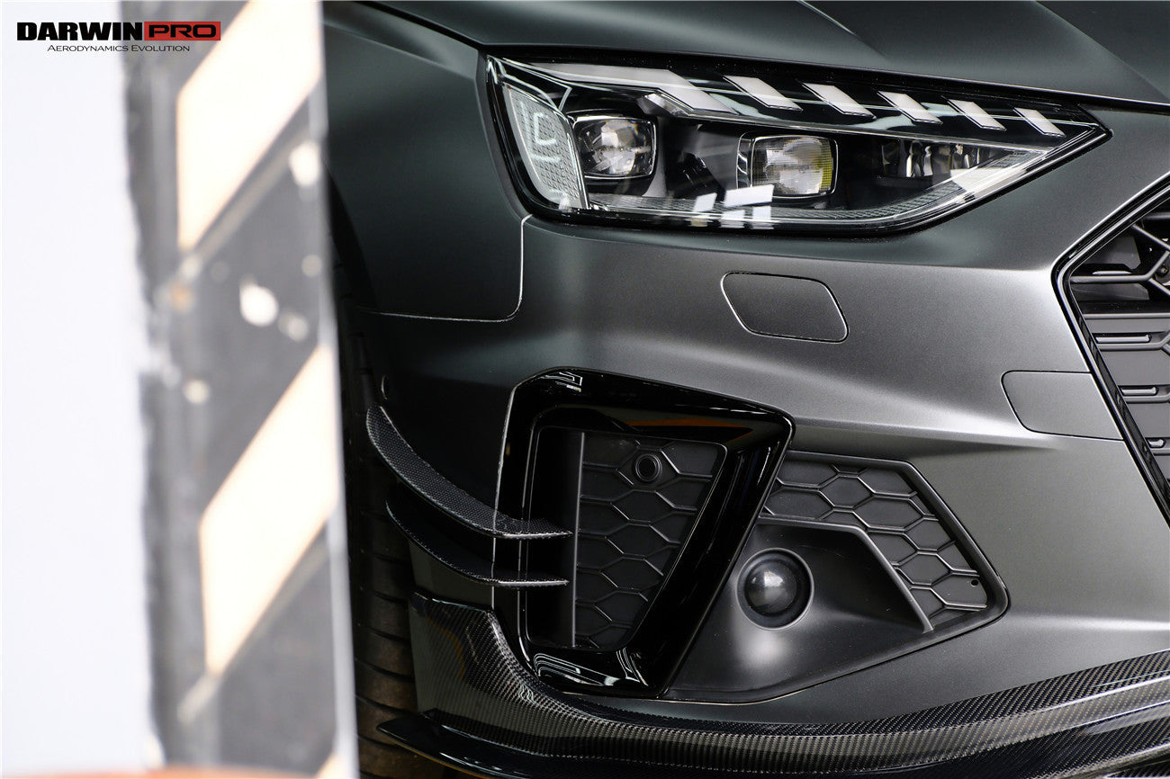 DarwinPRO 2020-2025 Audi S4 Avant B9.5 BKSS Style Carbon Fiber Front Bumper Canards